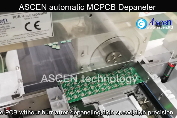 ASCEN automatic MCPCB Depaneler|depaneling machine operation 