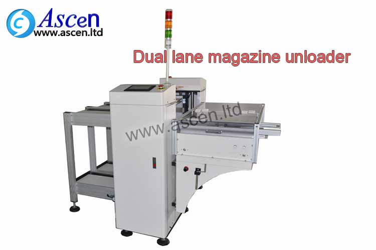 dual magazine PCB unloader machine  