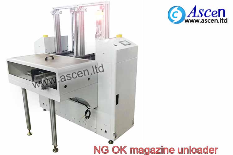 NG OK magazine PCB unloader connect AOI tester