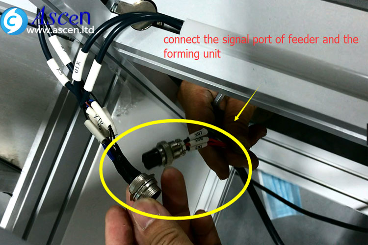 medical mask making machine signal connect