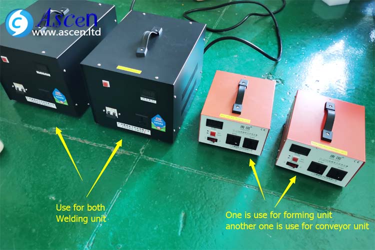 medical mask making machine power set up